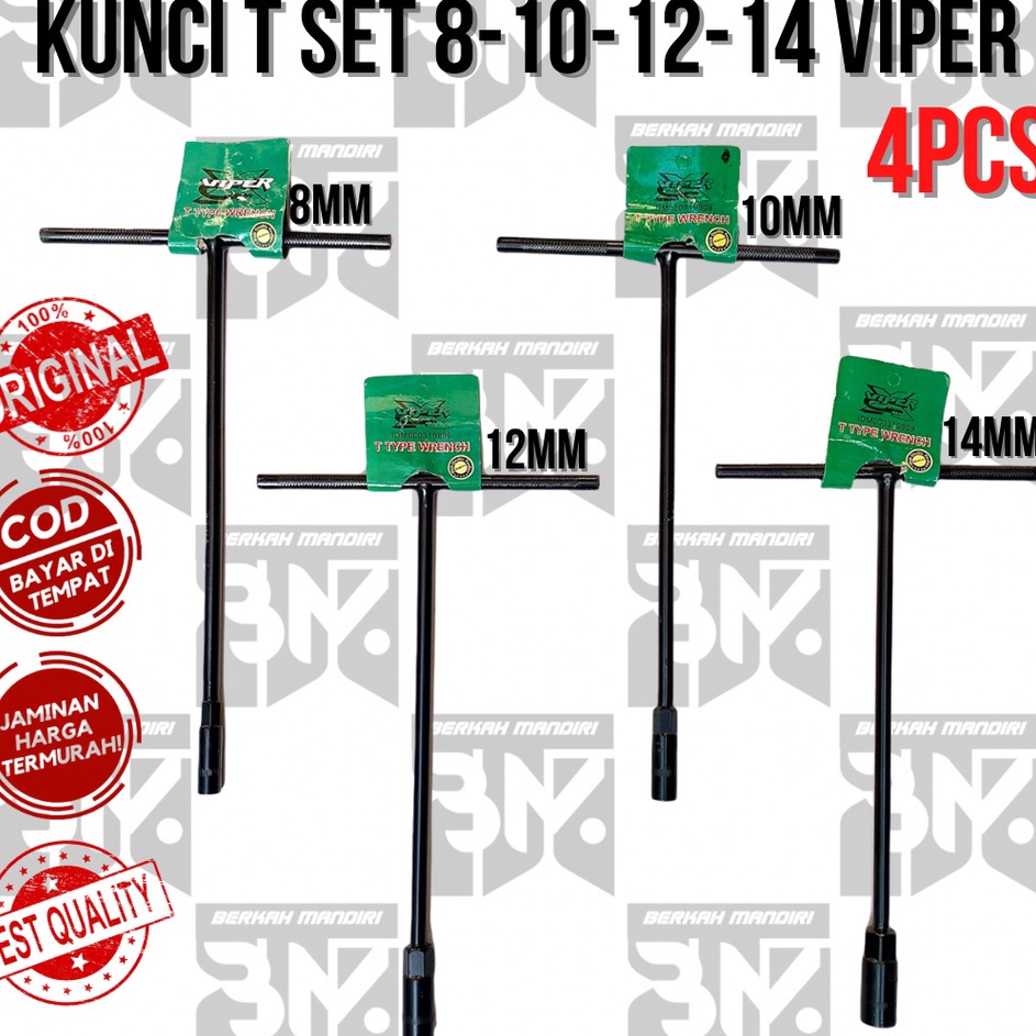PVHS4207  KUNCI T SET VIPER 4PCS UK.8-10-12-14