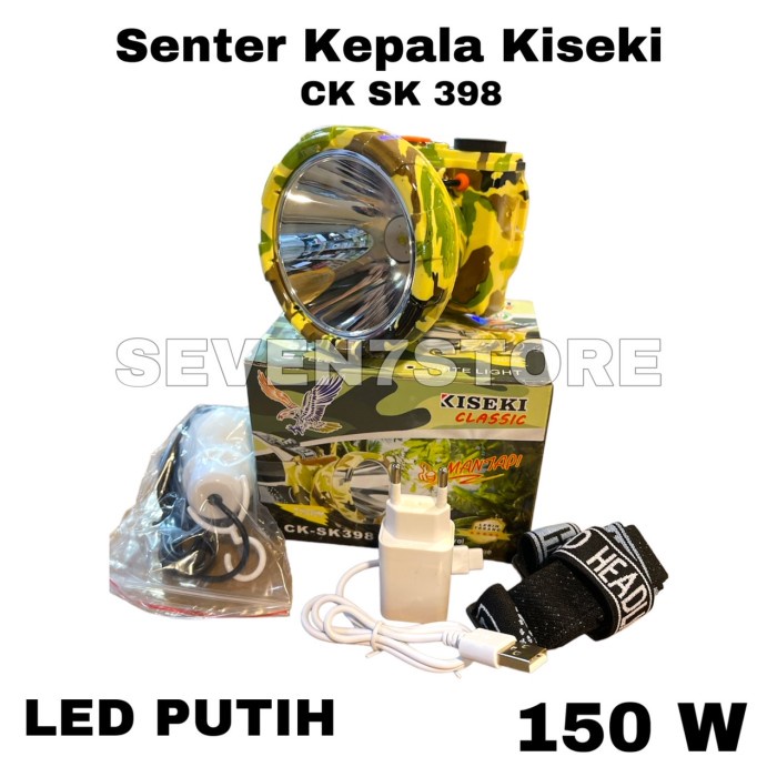SENTER KEPALA KISEKI 50WATT CK 398 CAHAYA PUTIH FREE TAS DAN BOHLAM