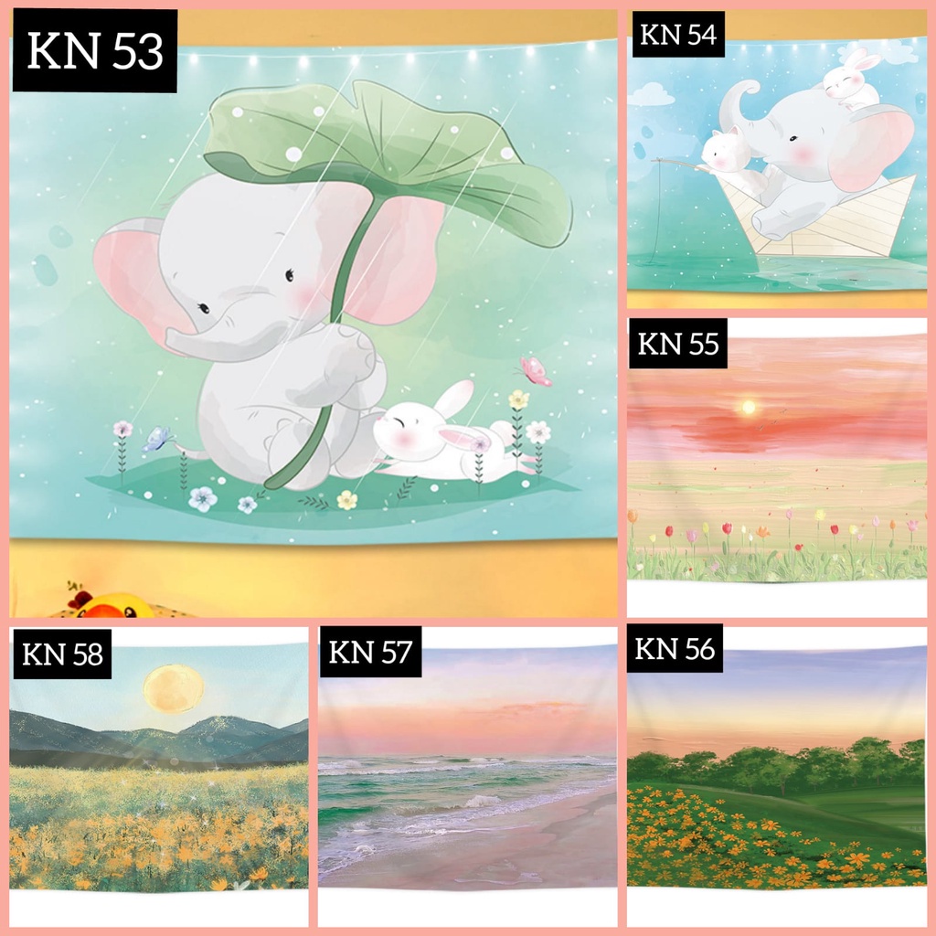 Huihuishop- Poster Kain Dinding Baground Kain Wallr Kain Dinding Poster Kain Kartun Poster Kaligrafi