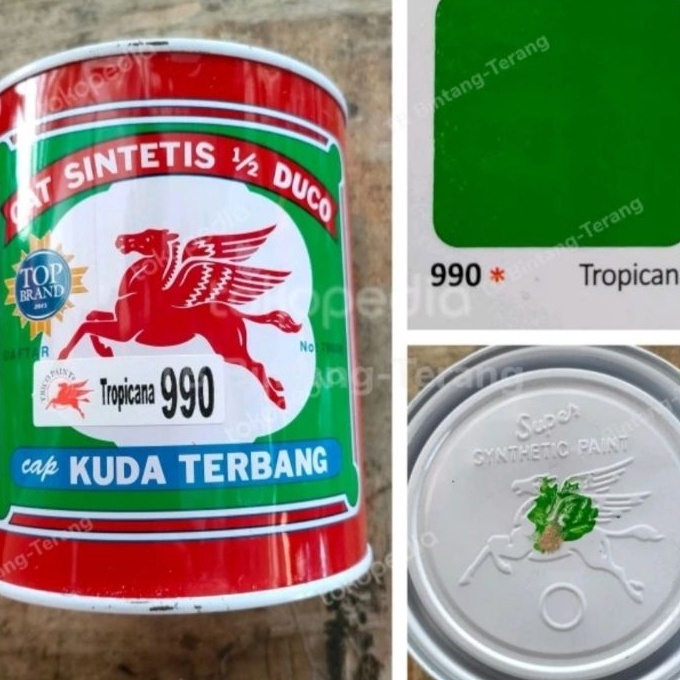 

(P03-☑> Kuda Terbang 990 Tropicana Cat Minyak Besi Kayu 1 Kg☀..!