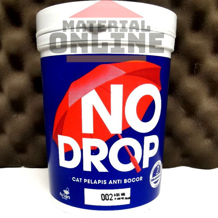 (KBD/✯) NoDrop No Drop Kaleng 1Kg 1 Kg Warna Abu Muda Merah Coklat Hitam Trans Biru Putih Kuning - b