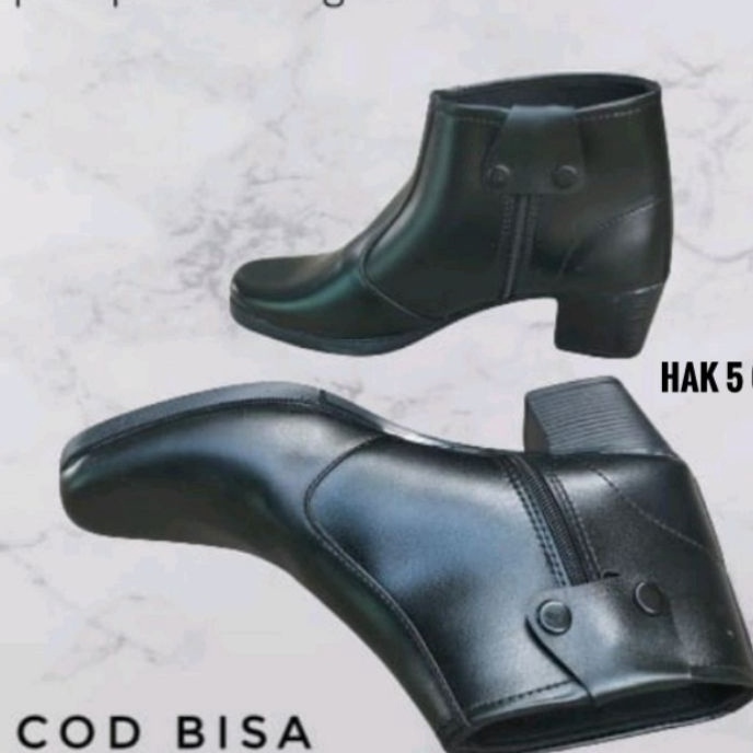 (D9A/❣] sepatu wanita/ sepatu PDH cewek/ sepatu PDH sleting/ sepatu dinas/ sepatu security cewek/ se