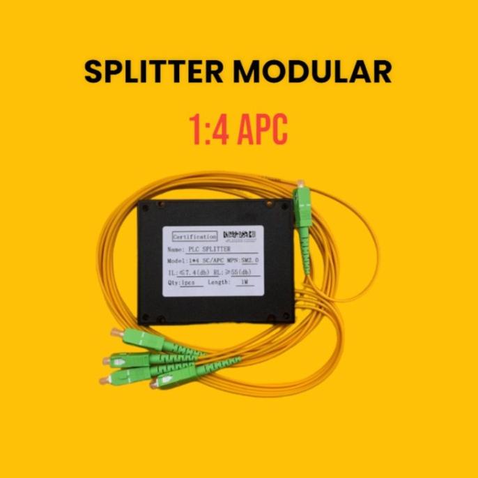 Pasif Splitter 1:4 Apc Modular Passive Spliter 1X4 Sc Apc Fiber Optic Original