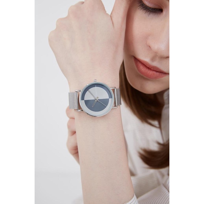 Berrybenka - Jam Tangan Rantai Wanita Sophie Collate Mesh Watches - Silver,ONE SIZE