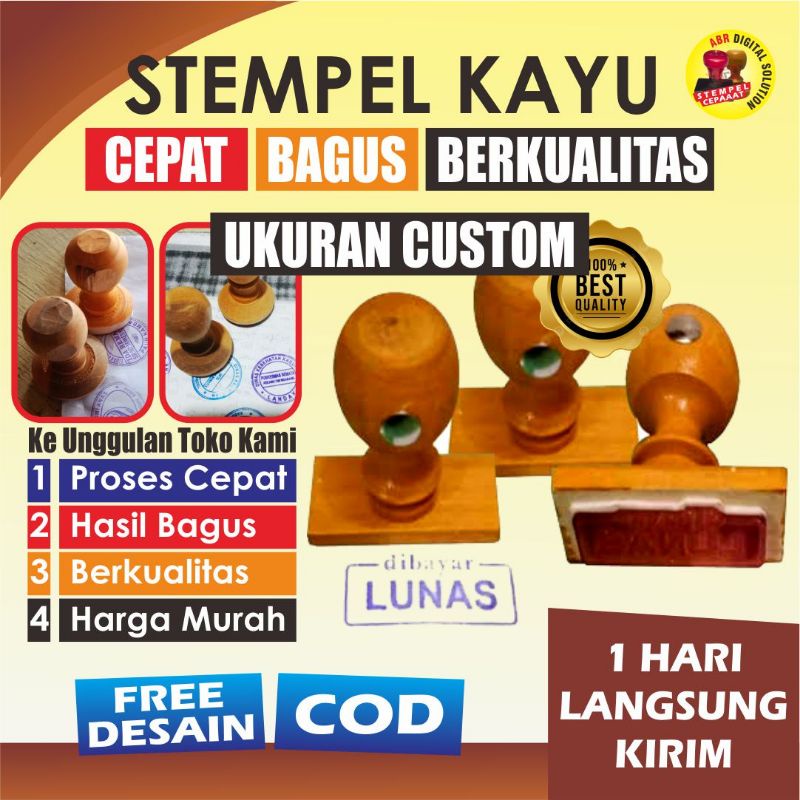 

Stempel Kayu Murah Ukuran Besar - Stempel Cepat Padang!!!