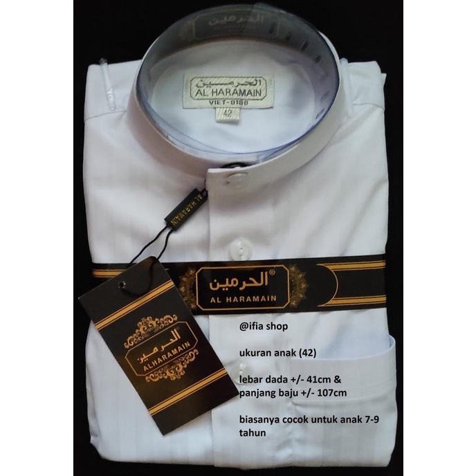 JUBAH GAMIS ARAB IMPOR AL HARAMAIN UKURAN 42 (ANAK-REMAJA)