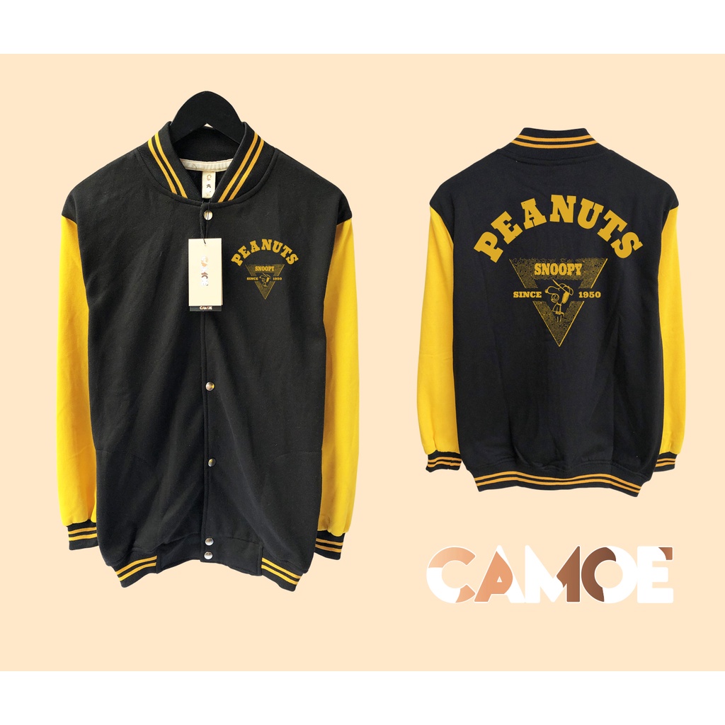 Jaket Baseball Varsity Peanuts Snoopy Since 1950