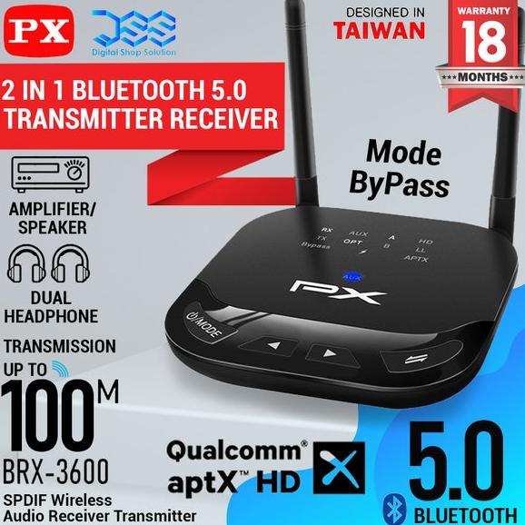 Receiver Bluetooth transmitter Audio 5.1 HD Stereo 2in1 PX BRX-3600
