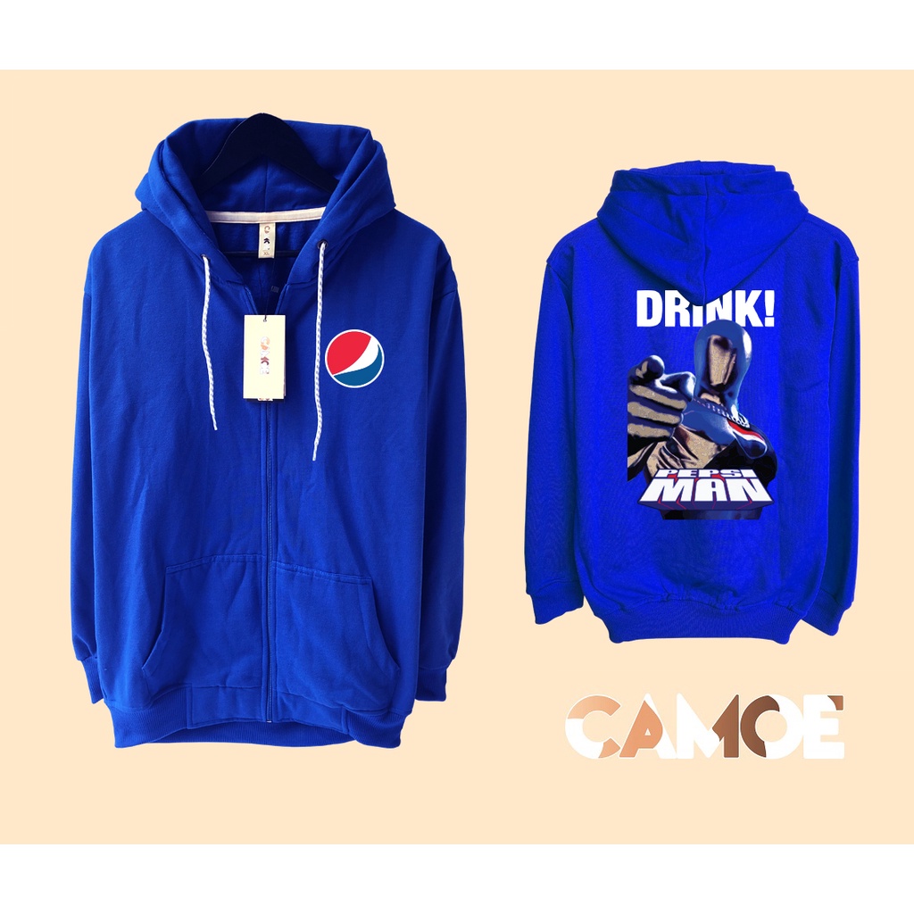 Jaket Hoodie Zipper Gaming Pepsi Man