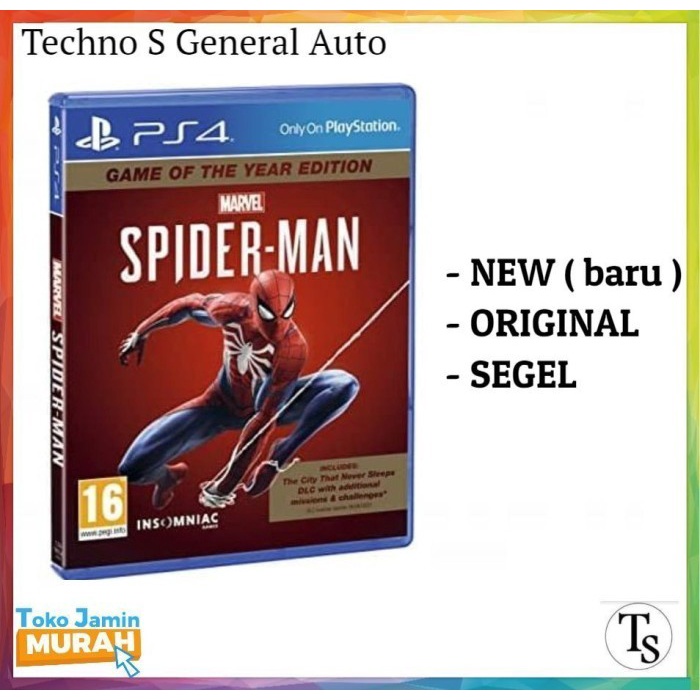 Ps4 Spiderman - Kaset Cd Ps 4 Spiderman Marvel