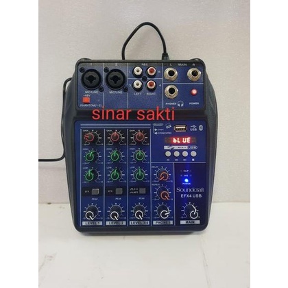 TERMURAH MIXER AUDIO SOUNDCRAFT EFX4 USB 4 CHANNEL USB-BLUETOOTH