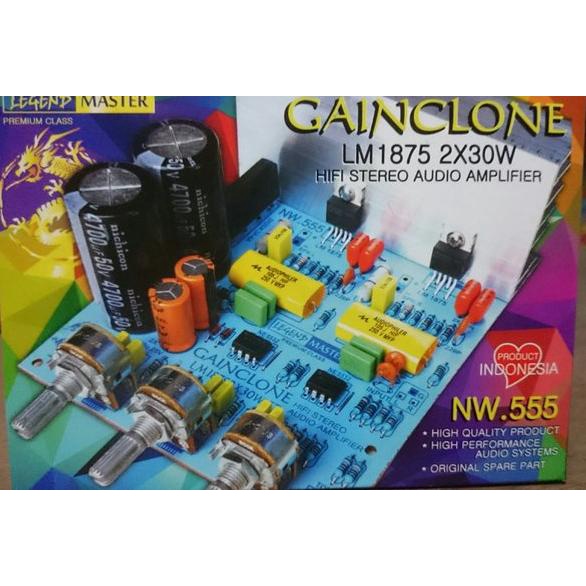 HARGA DISKON GAINCLONE NW-555 hifi stereo audio ampli pcb fiber+sparepart ori