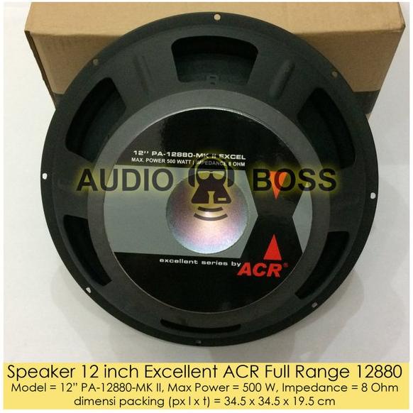 Speaker  12 inch Excellent ACR Full Range 12880 - Speaker ACR 12 Inch Excellent 12880 Full Range
