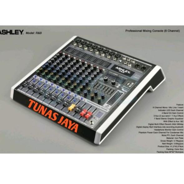 MIXER ASHLEY R&B8 ORIGINAL MIXER ASHLEY R&B 8 MIXER ASHLEY 8 CHANNEL RNB8 ASHLEY RNB 8