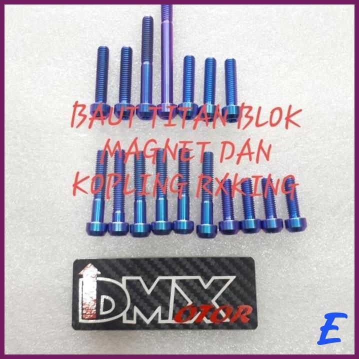 PAKETAN BAUT BLOK MAGNET DAN KOPLING RXKING TITANIUM ORIGINAL [DMJ]