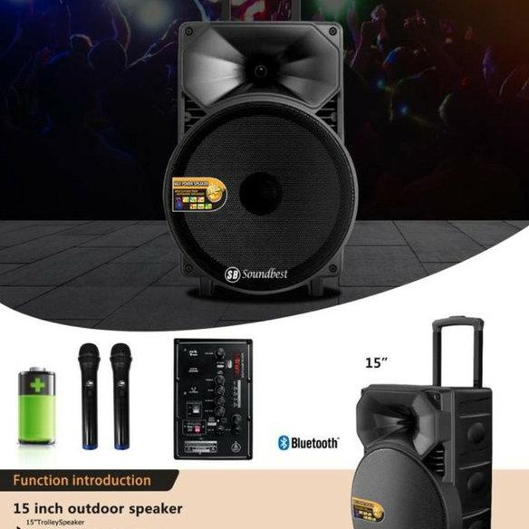 Speaker Soundbest FT-15  Portable Wireless Speaker Soundbest 15 Inch