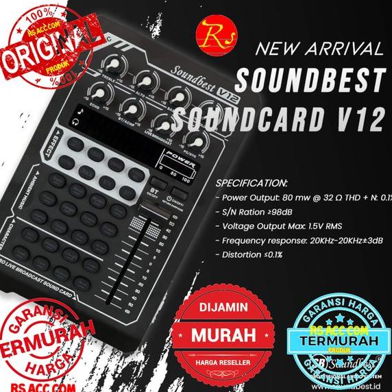 Soundcard V12 Sound card soundbest live streaming youtube bigo live