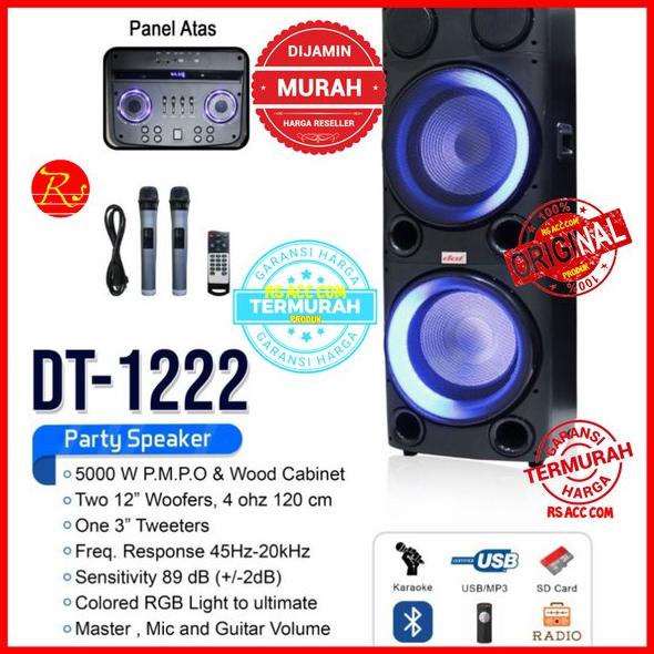 Portable Speaker pa double tingkat dat 12 inch Dt1222 Original