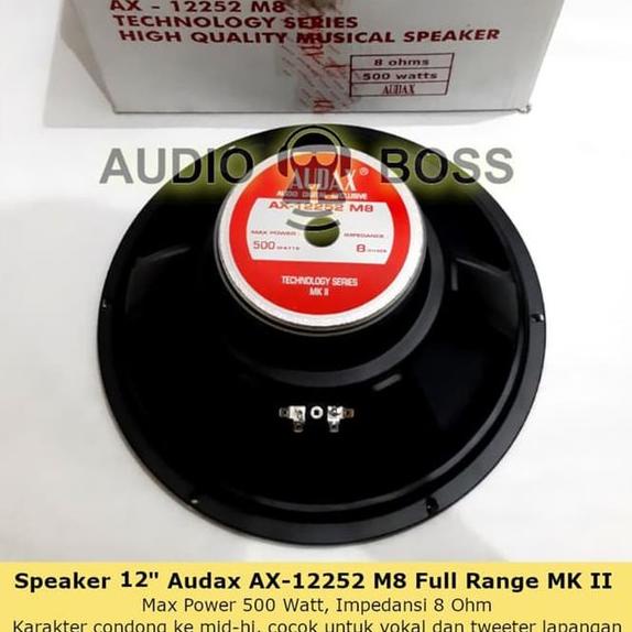 Speaker 12 Inch In Full Range Audax AX 12252 M8 500 Watt AX-12252 MKII