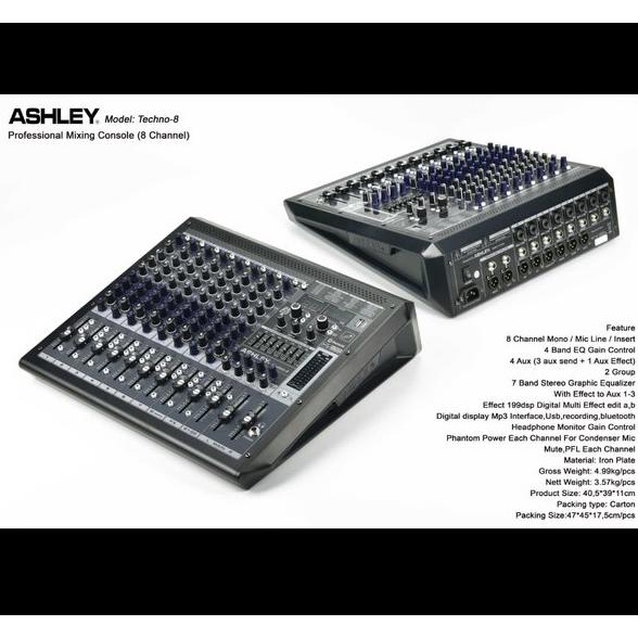 ORDER SEKARANG Mixer audio ashley techno8 techno 8 garansi original