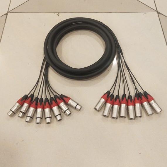 Kabel snake Apolo isi 8 Komplit Dengan Conektor nya panjang 5 Meter