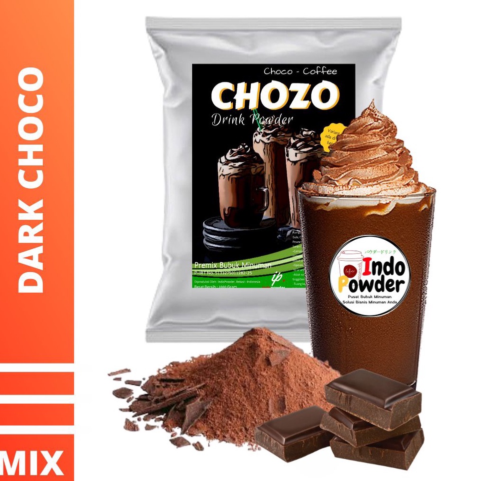 

DZMR2913 Minuman Coklat rasa DARK CHOCO 1 Kg / Bubuk Minuman Coklat rasa DARK CHOCO / Dark Choco Powder 1Kg