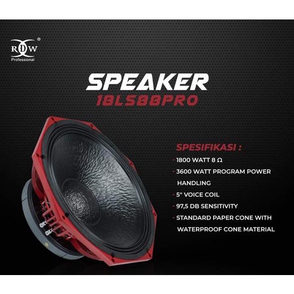 Komponen speaker RDW 18LS88 Original