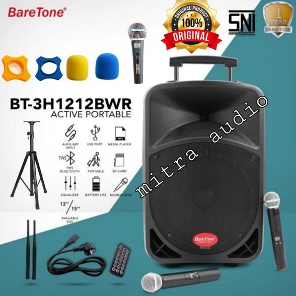 SALE Speaker portabel 12 inch Bluetooth Baretone 12bwr / 12 bwr