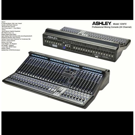 Mixer audio ashley v24fx v 24fx 24CH garansi original