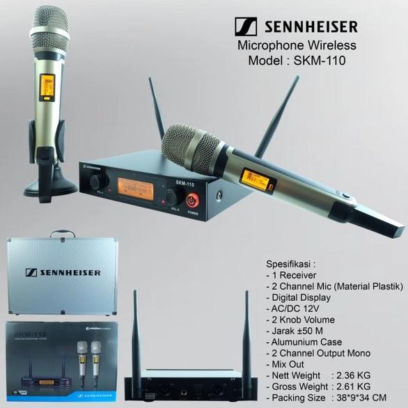 GARANSI Mic Wireless Sennheiser SKM-110 Dual Microphon Sennheiser skm110