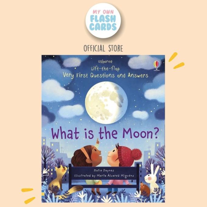 

NEW PROMO!!! Usborne What is the Moon Lift the Flap Imported Education Kids Book TERLARIS