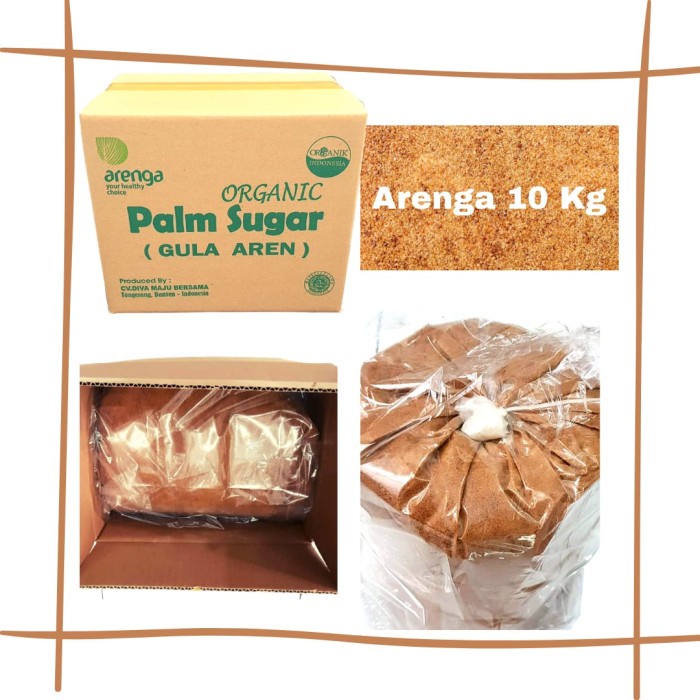 

Organic Palm Sugar/Gula Semut Aren Organik Halal Arenga 10kg
