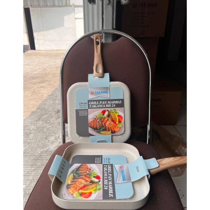 Grill Pan Marble Takawa Rh 24/Grill Pan Marble Anti Lengket/Grill Pan Duonalashop