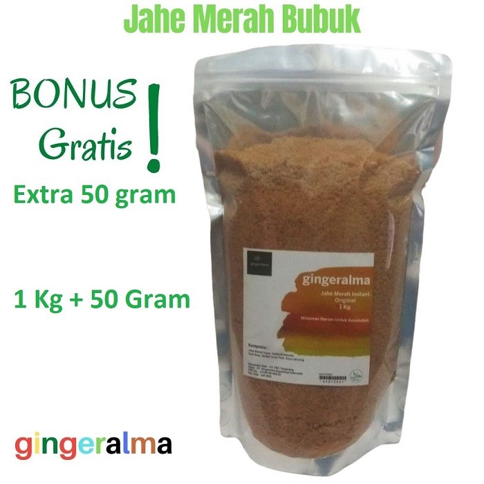 

Jahe Merah Bubuk 1 Kg Gingeralma Original