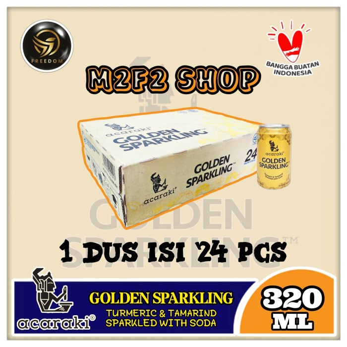 

Acaraki Golden Sparkling Soda Rasa Kunyit Asam Kaleng 320 ml (Karton)