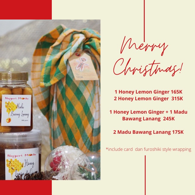 

Hampers isi Honey Lemon Ginger dan atau Madu bawang lanang menyehatkan