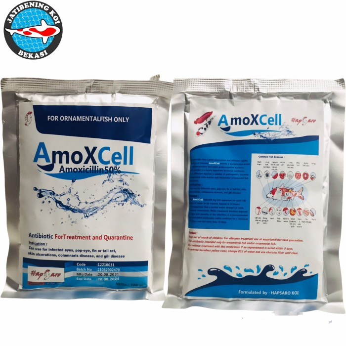 

Amoxcell Obat Ikan Aeromonas Jamur Ingsang Repack 100gr