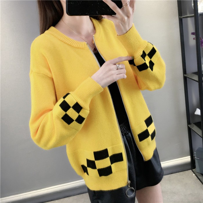 Import Jaket Wanita Rajut Halus Tebal Premium Korea (J-8026)