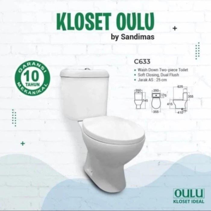 toilet closet duduk ulu paket hemat tinggal pasang