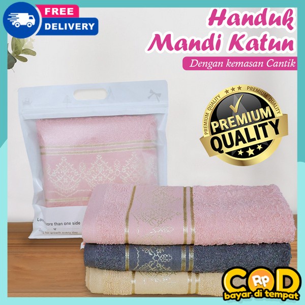 Handik Polos Bermotif Habduk Pengering Badan Towell Hansuk Kwalitas Premium Handuk Mandi Dewasa Lemb