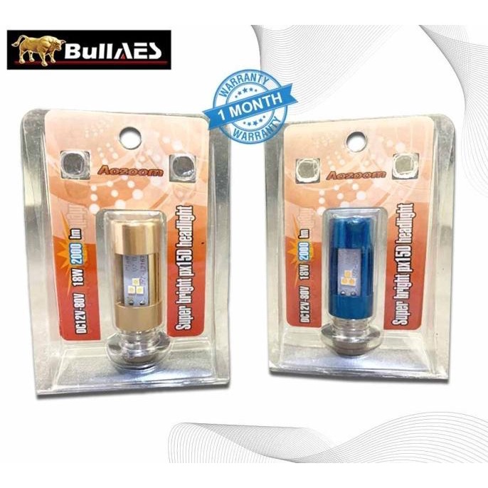 Lampu Led Motor Mobil H6 Cob 6 Led Cnc Aozoom Putih Kuning Original