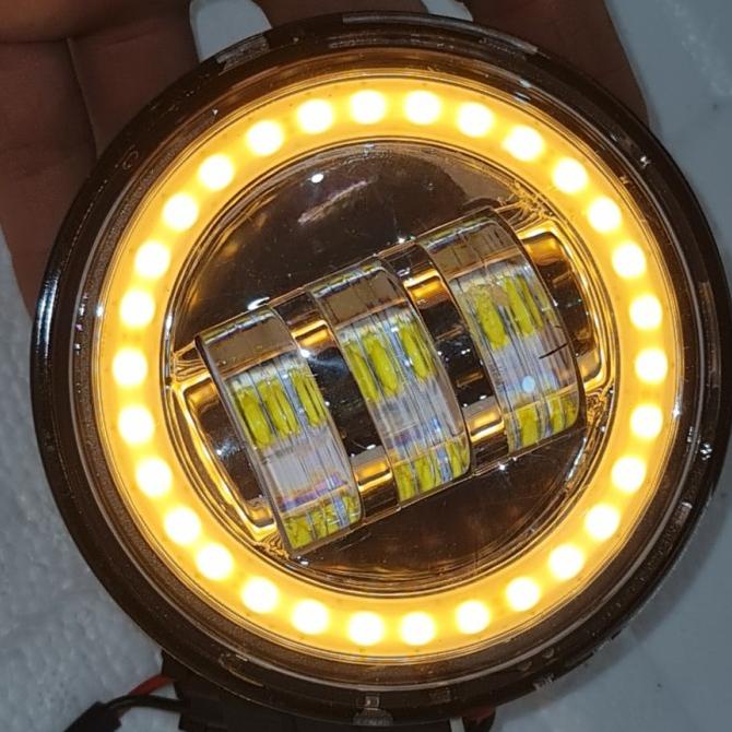 Lampu Led Foglamp Bulet Rubicon Harley Jimny 4.5 Inch Led Daymaker Original