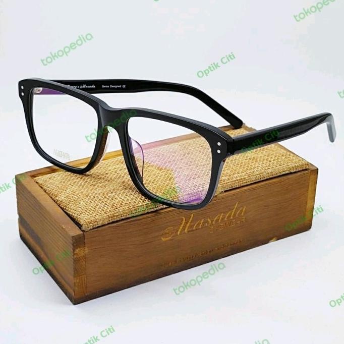 frame kacamata pria kotak besar masada CE 50206 Original