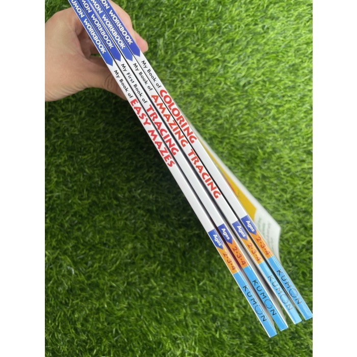 MUST HAVE KUMON SET OF 4 MY FIRST BOOK AGES 2 3 4 COLORING TRACING MAZES ENGLISH TERMURAH