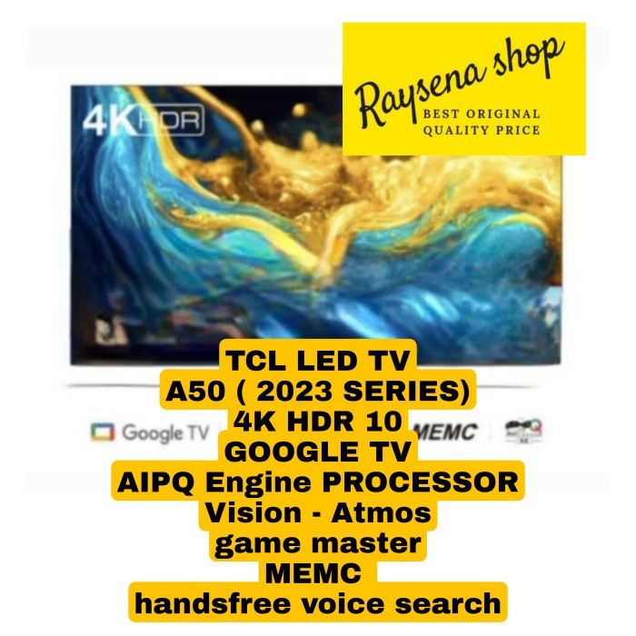 Tcl 43A50 4K Google Tv 43 Inch 2023 Series