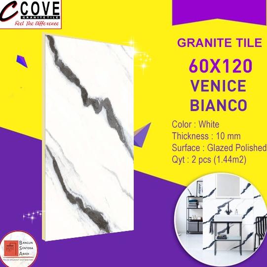 *#*#*#] GRANITE TILE COVE 60x120 VENICE BIANCO PUTIH CORAK ABU / GRANIT KW1
