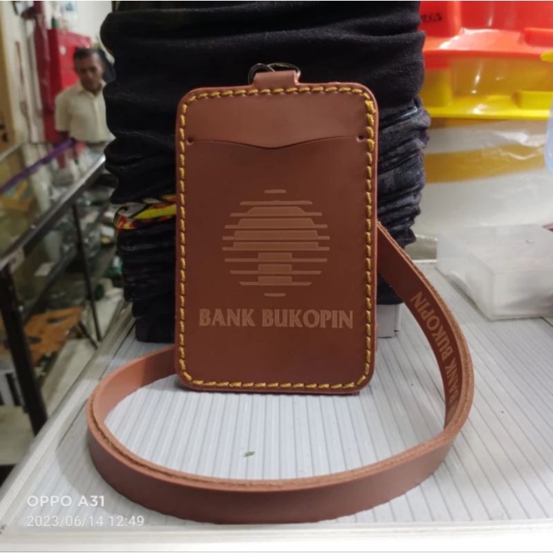 

HOLDER KALUNG ID CARD LOGO BNK BUKOPIN COKLAT BEST QUALITY PREMIUM