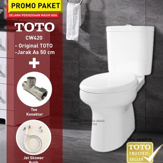 *:*:*:*:*] KLOSET DUDUK TOTO CW 420 J LENGKAP JET SHOWER + TEE CW 420J TOILET