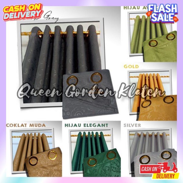 Gordem Gordemg Hordemg Halus Tebal Bagus Gorde Motif Hordeng Lubang Smokring Tirai Pimtu Gorden Jend