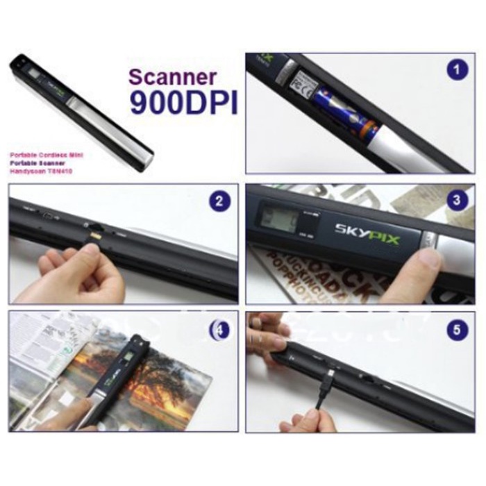 SKYPIX HandyScan - Mini Portable Scanner 300/600/900DPI + ORIGINAL BOX